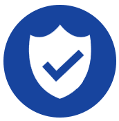 Home symbol representing free home visits and customized services for hearing aid fittings and support