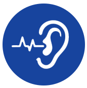 Illustration of sound waves moving into an ear, symbolizing the expertise of skilled audiologists dedicated to providing professional hearing care